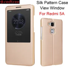 Redtree шелк узор чехол для Xiaomi Redmi 5A роскошный вид окна откидная крышка смартфона кожаный чехол для xiomi Redmi 5A сзади Капа
