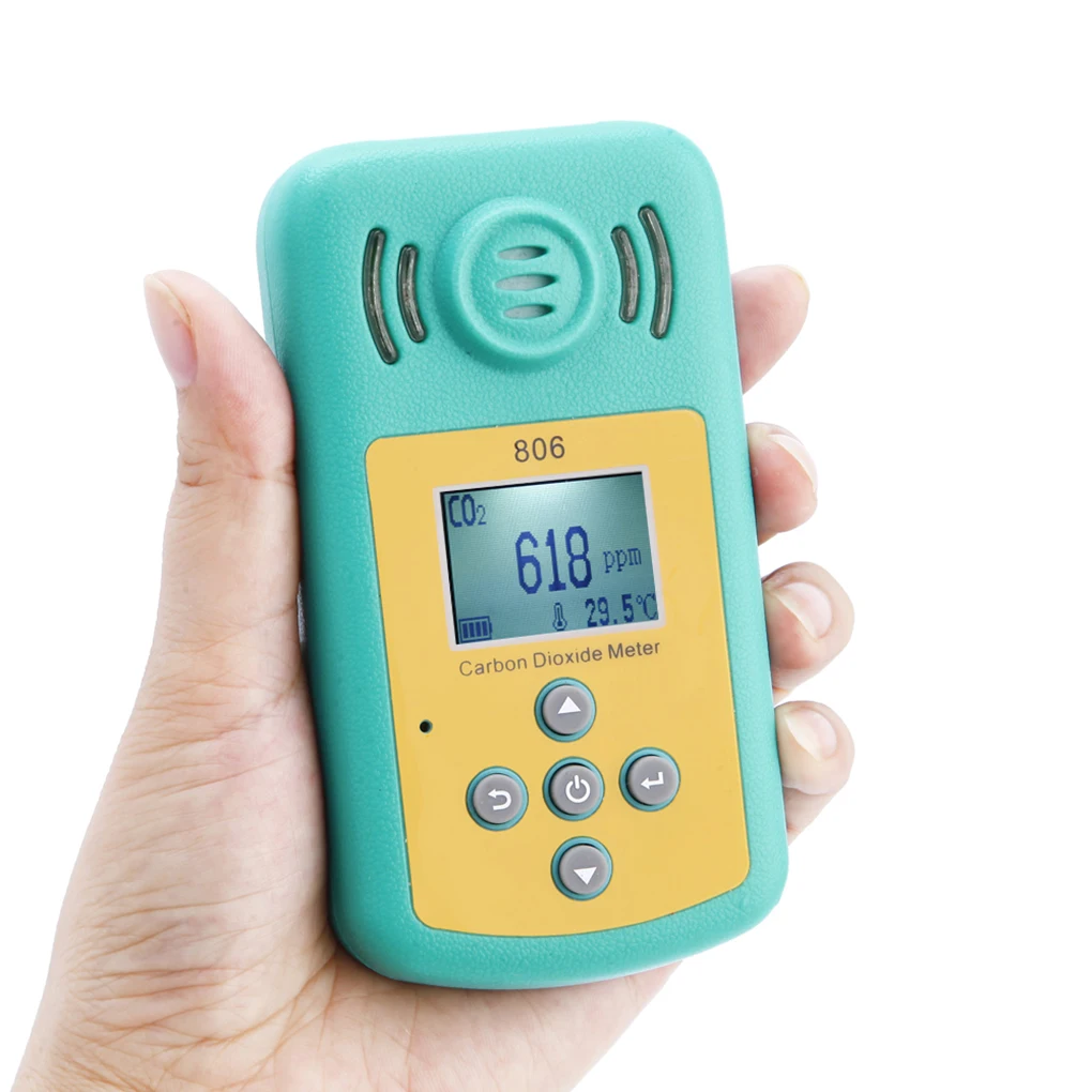 

Carbon Dioxide Tester High Precision Air Quality Analyzer Portable CO2 Detector Temperature Meter