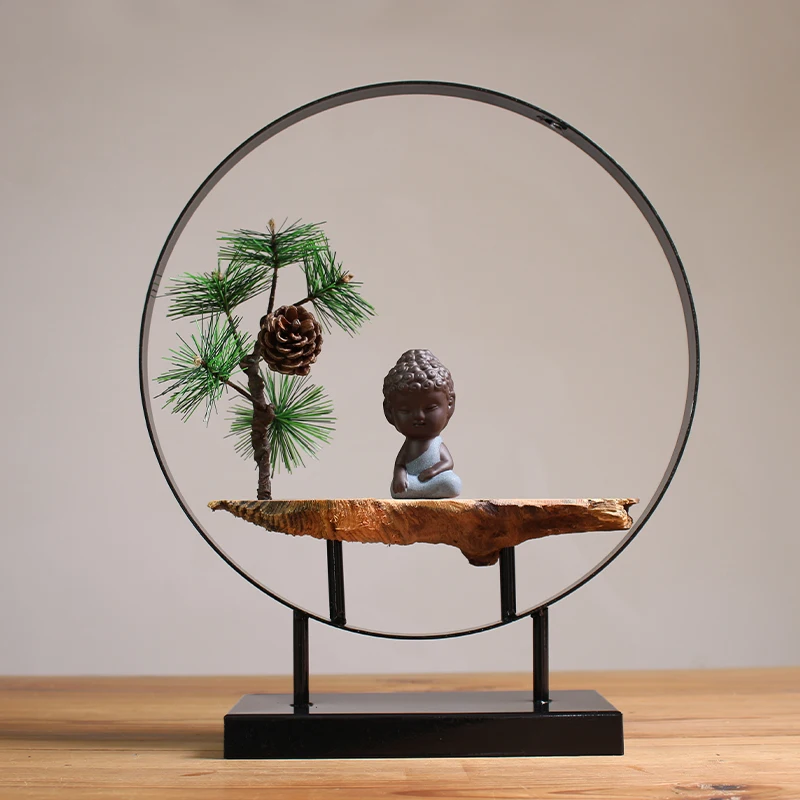 Креативный милый маленький Монах Будда курильница с обратным потоком ладан горелка для гостиной и домашнего офиса Чайный домик домашний декор дзен