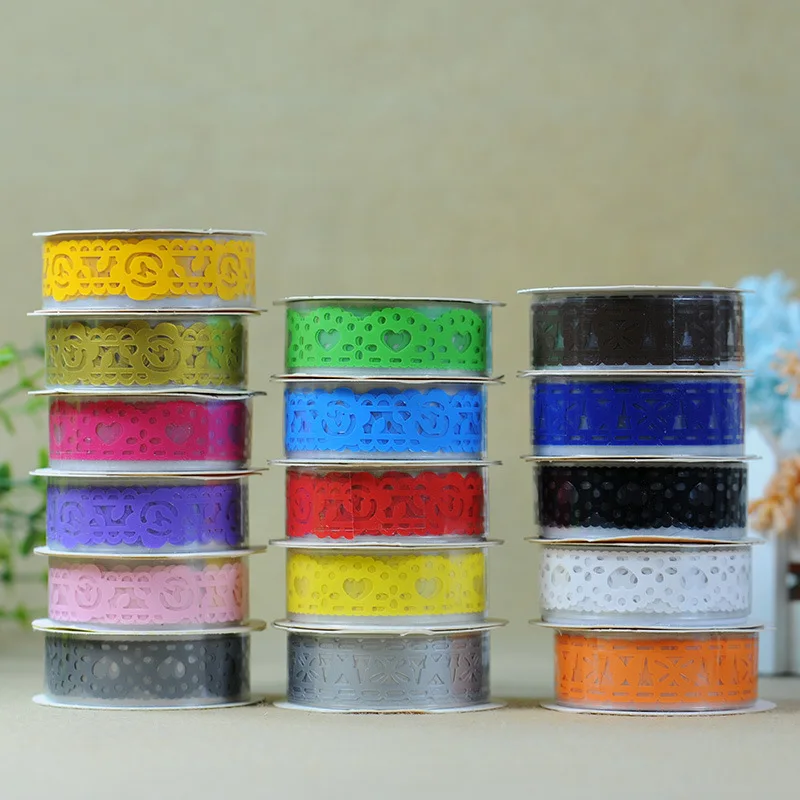 

15 Pieces DIY Cute Colorful Kids Photo Props Lace Flower Tape for Scrapbook Decor Photo Albums Accessories