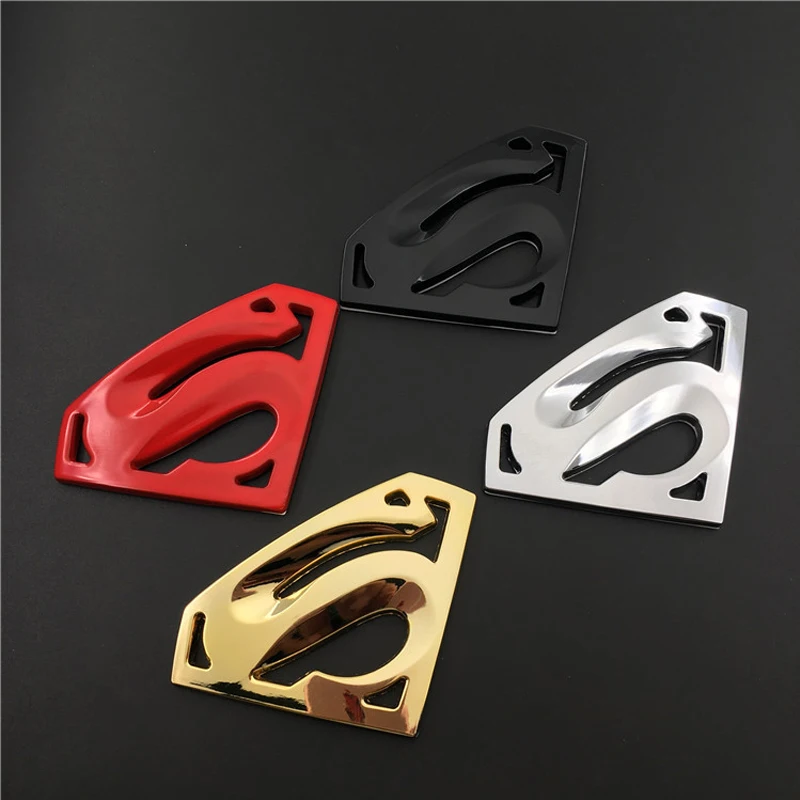 

8X5.4cm AutoTuning Superman 3D Emblems Super Man Logo Car Decal Sticker Car Styling Accessories for Audi A3 A4 A5 A6 Ford Focus