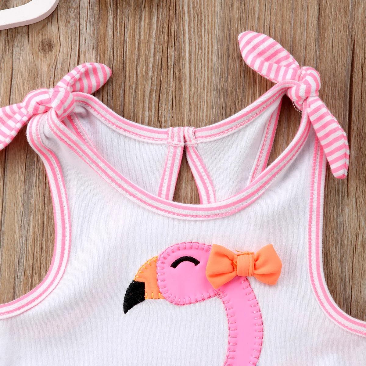 Комбинезон с бабочкой для новорожденных девочек с фламинго и цветочным принтом; комбинезон; летняя пляжная одежда