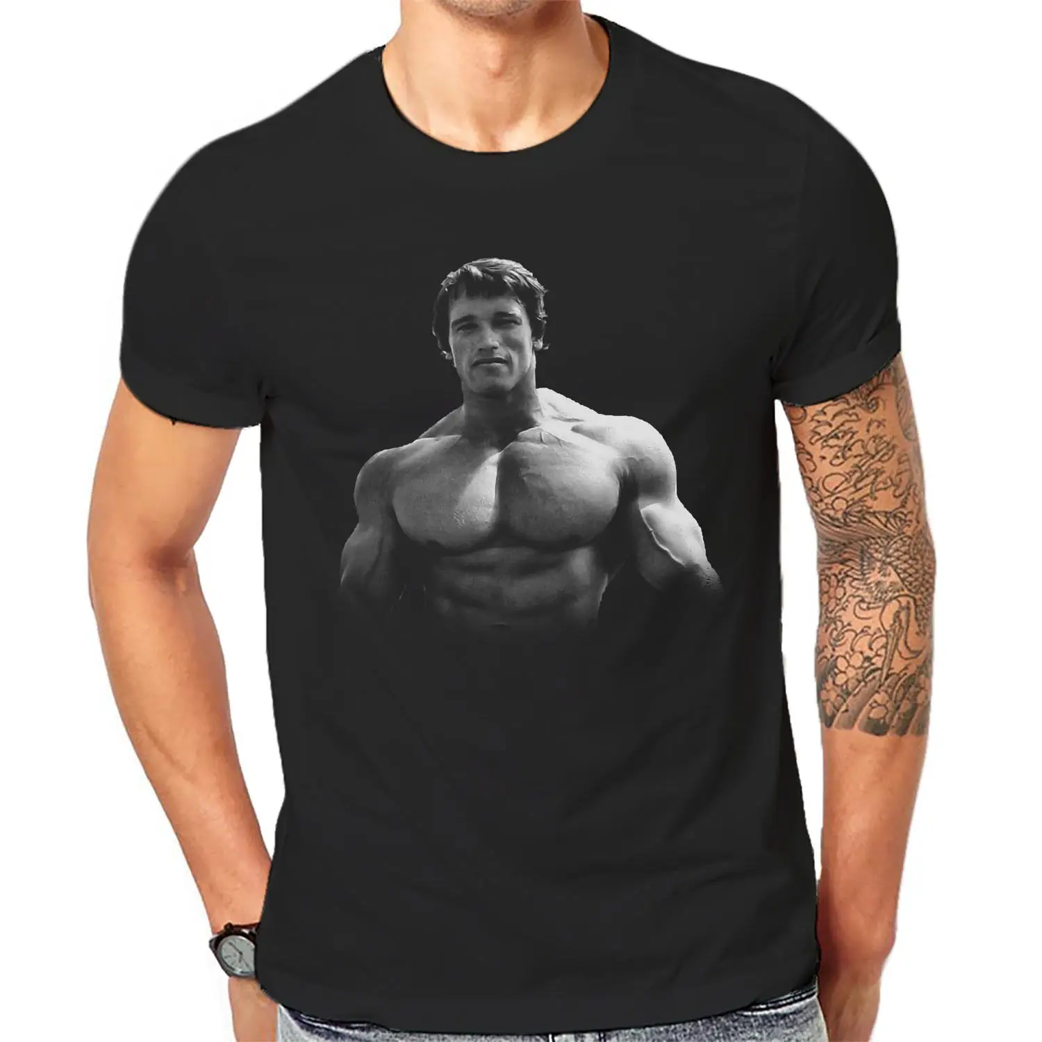 Arnold Schwarzenegger T Shirt Body Builder Actor Mens New Tee Shirts 3 ...