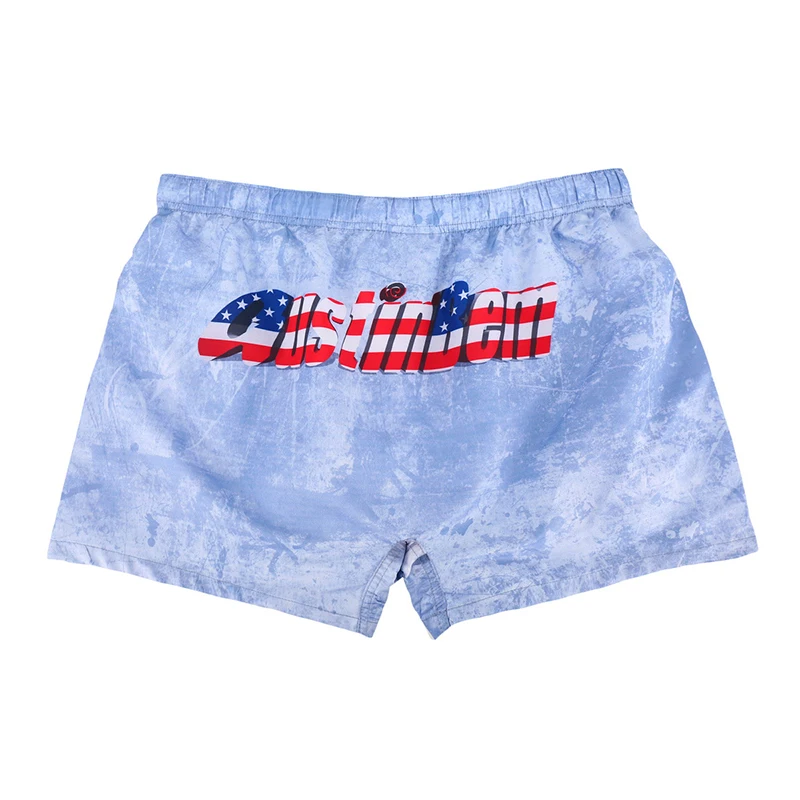 Мужская одежда для плавания пляжные шорты мужские купальники купальный костюм с карманом США флаг Акула принт