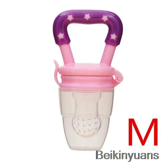 Новая детская пустышка для кормления, держатель для пустышки, силиконовая соска для кормления, соска для малышей - Цвет: Pink M