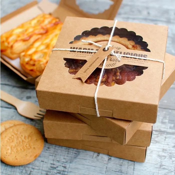 

16.5*16.5*4cm New 10 Pcs pie pizza cheese Kraft paper box Storage Boxes