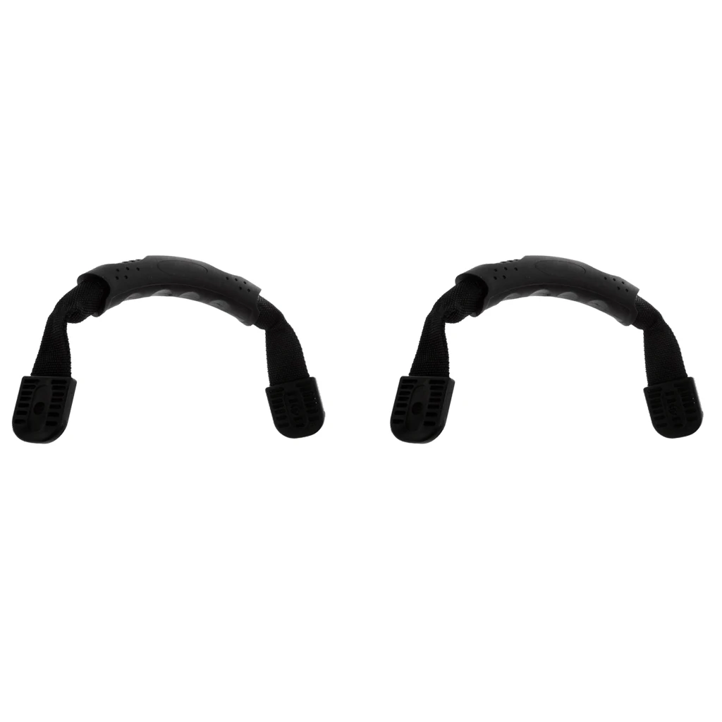 

2Pcs 27.5 cm Side Mount Carry Handles with Bungee Cord for Kayak Boat Canoe Black