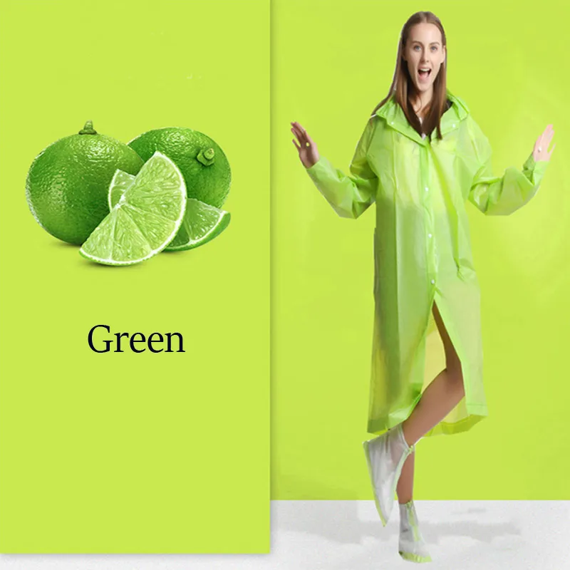 Горячая Распродажа, туристический плащ 2,5 мм EVA, Толстый водонепроницаемый дождевик, многоцветная дождевик, школьная сумка, в том числе для Ma - Цвет: Green