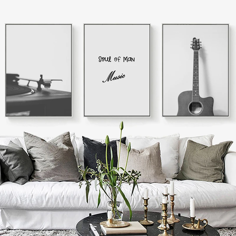 Preto-e-Branco-C-pia-Da-Arte-Do-Cartaz-Da-Guitarra-Da-M-sica-Nordic-Elemento (3)