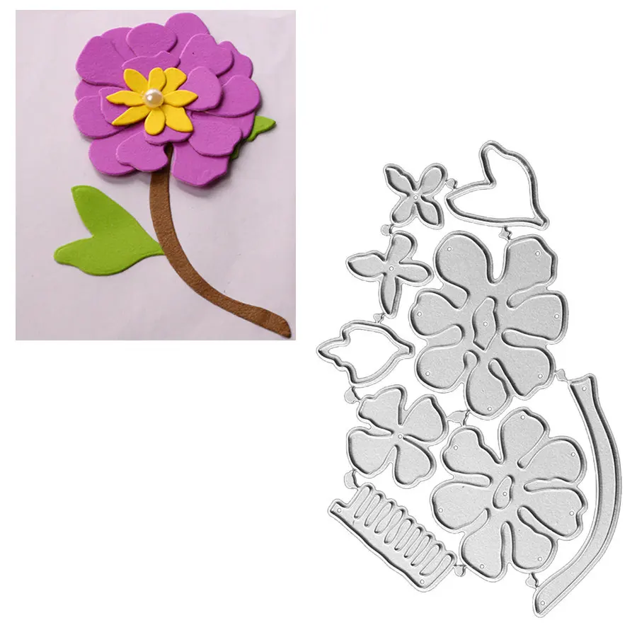 Flowers scrapbooking die cut stencils frame metal cutting dies Knife