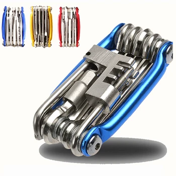 15 In 1 Bike Tools Bicycle Repairing Set Bike Repair Tool Kit Wrench Screwdriver Chain Carbon steel bicycle Multifunction Tool