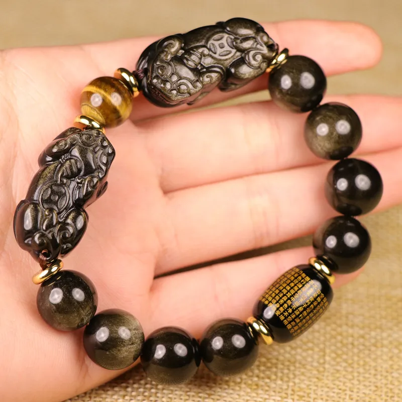 Unlock Your Potential with Brahmatells Golden Obsidian Bracelet —  BrahmatellsStore