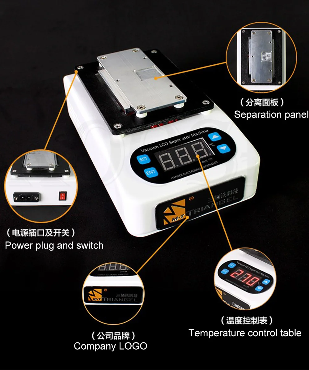 M-Triangel мини lcd сепаратор для Iphone 5 6sp 7 8p Iphone X мобильный телефон ремонт нагревательная Платформа Машина