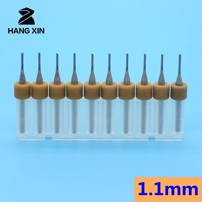 

1.1mm 10PCS PCB Corn Milling Cutter Tungsten Carbide Corn End Milling Cutter CNC Router Wood Tool PCB drill bit