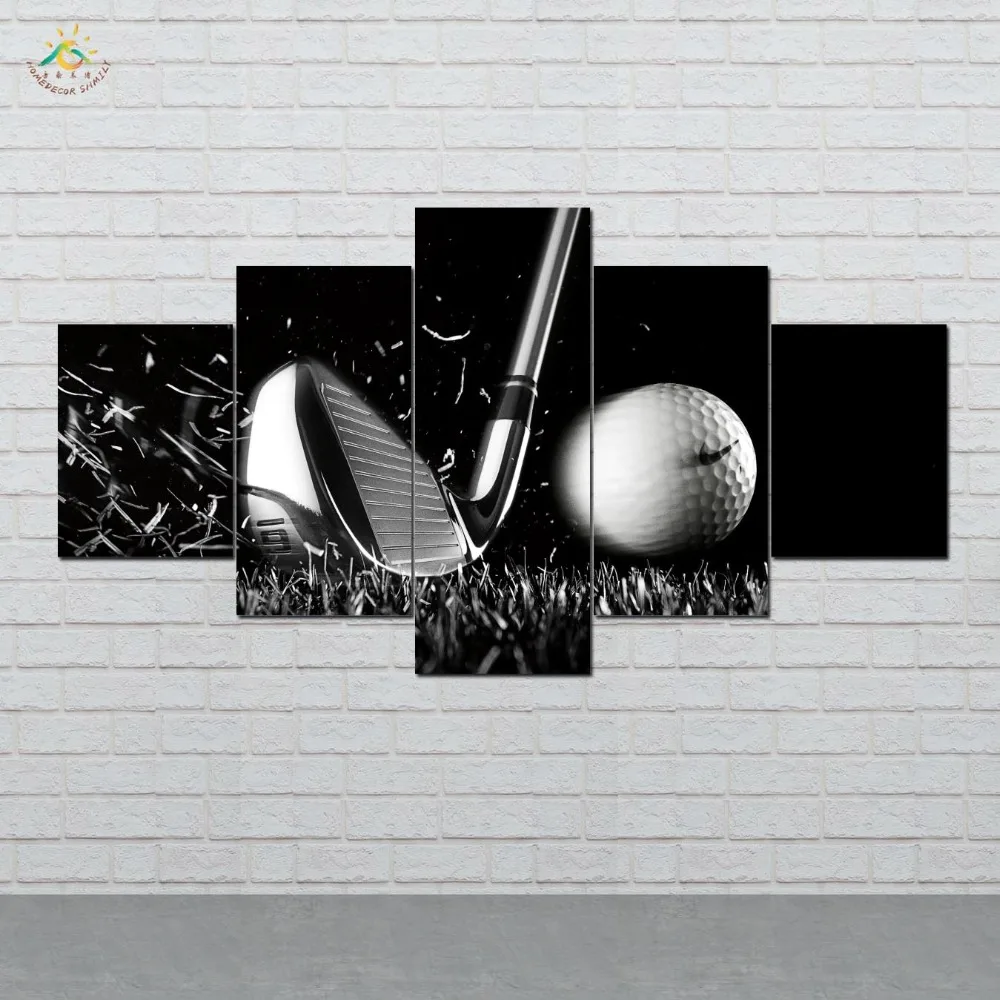 

Playing Golf Wall Art Prints Canvas Art Painting Modular Picture And Poster Canvas Painting Decoration Home 5 PIECES