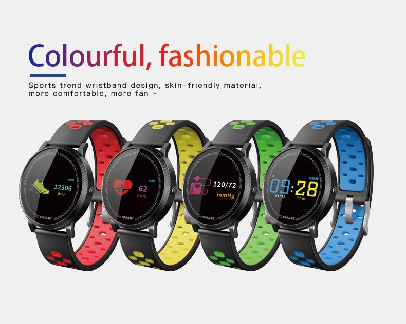 S26 Color Screen Smart Bracelet Heart Rate Fitness Tracker Smart Wristband Blood Pressure for Huawei P9 Plus P8 Lite Mate S 9 8