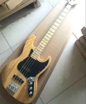 

2019 New Arrival Firehawk Custom Shop Natural Active 9V 4 String Jazz Bass Guitar Maple Fingerboard