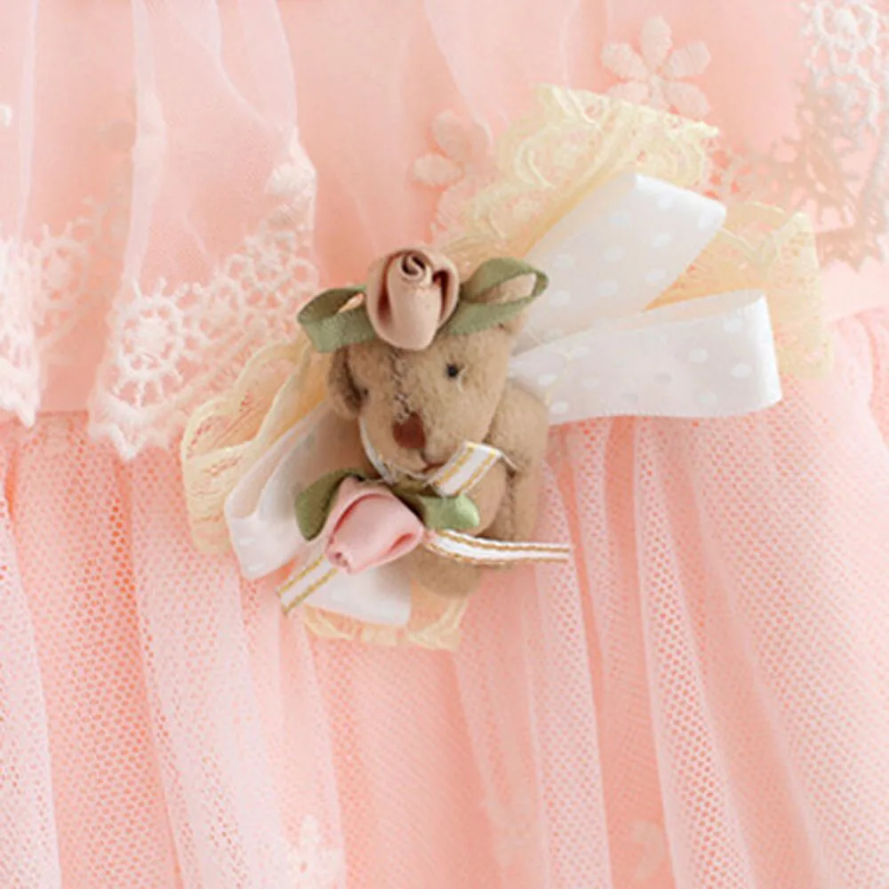 Детское платье для новорожденных девочек; кружевное Тюлевое платье принцессы с вышивкой; вечерние платья с длинными рукавами; сезон весна-осень; одежда; T6