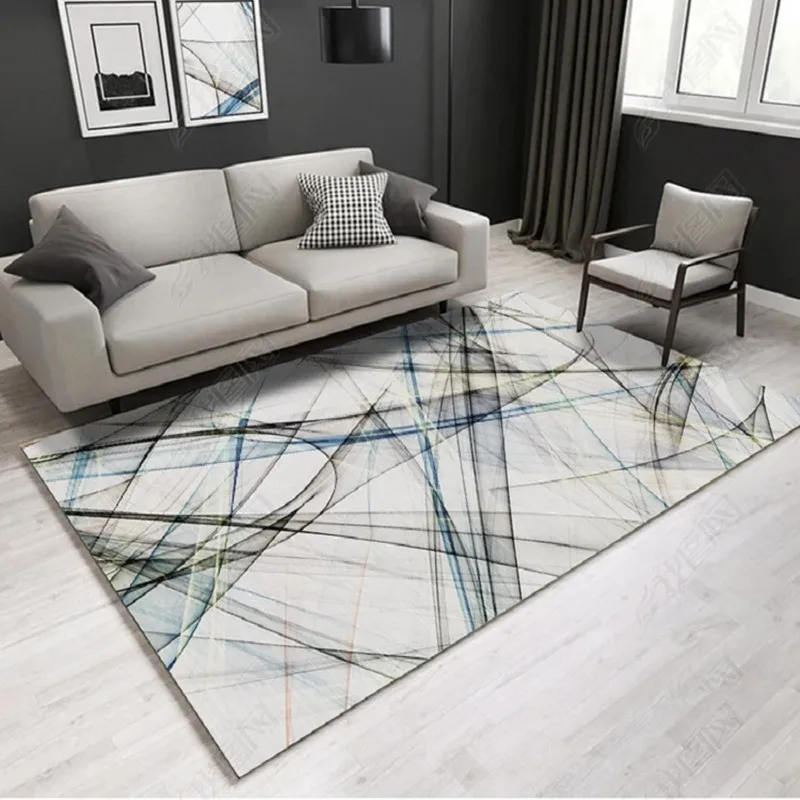 Günstig Nach Nordic stil Abstrakte Kunst Teppiche für wohnzimmer Hochwertige geometrische rechteck Teppiche Kaffee tisch schlafzimmer sofa Teppich