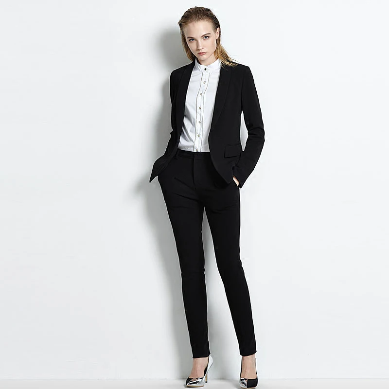 Red Two Piece Set Office Suit Women Pant Suits Businness Work Wear Red Two Piece Set Office Suit Women Pant Suits Businness Work Wear