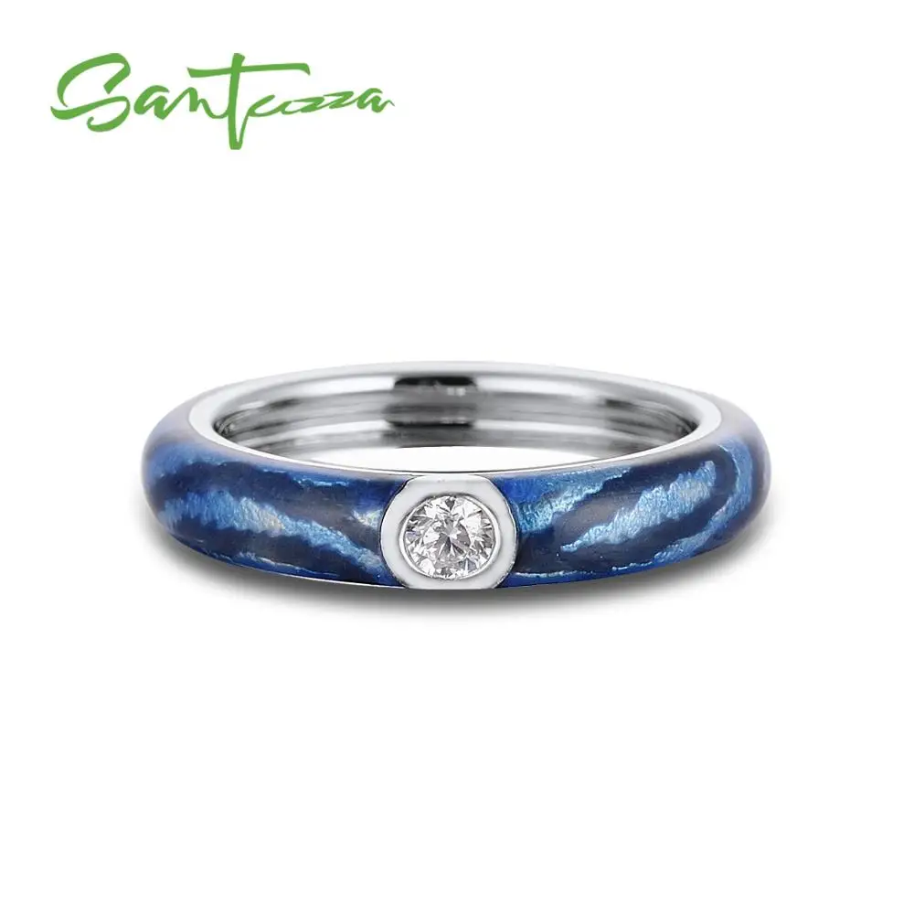 Женское серебряное кольцо SANTUZZA из серебра 925 пробы с белым кубическим цирконием и
