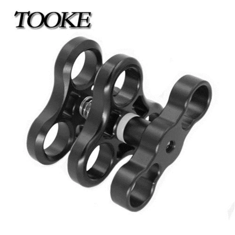 

Triple Ball Clamp 3 Holes Underwater Arm Diving Bracket For Photography Torch Aluminum Diving Lights Ball Butterfly Clip Mount