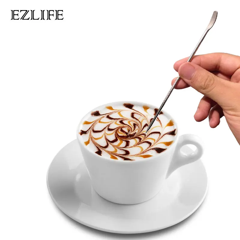 EZLIFE Coffee Art Needles DIY Fancy Coffee Cappuccino Flower Pin Coffee