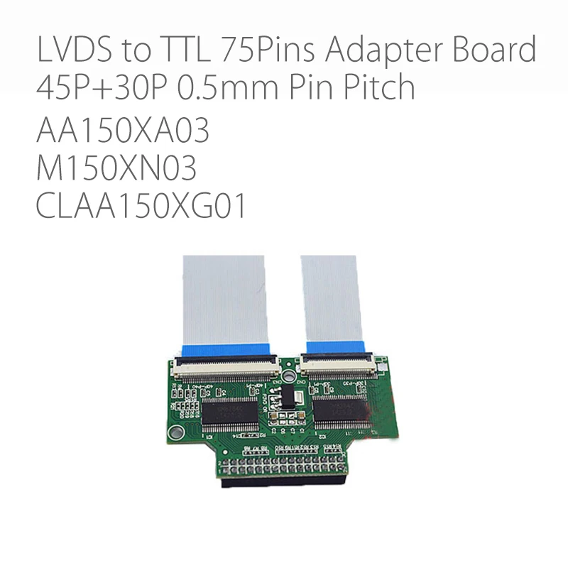 BX-HC-189 LVDS к ttl плата адаптера 45P+ 30P 2ch 8bit FPC 75 контактов 0,5 мм для 15 дюймов 1024x768 lcd AA150XA03 M150XN03 CLAA150XG01