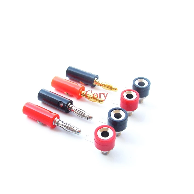 

Audio Speaker Screw Banana Gold/Alloy Plate Plugs socket Connectors 4mm Black Red Golden CZYC