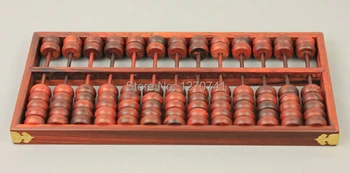 

high quality 13 column old redwood Vintage Abacus Chinese soroban Tool In Mathematics Education for accountant