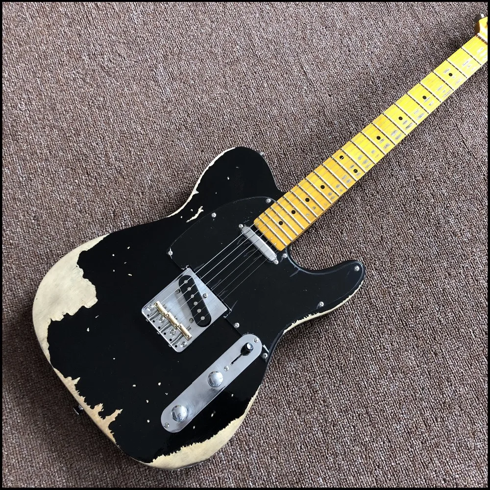 New Chinese factory electric guitar with 6 strings in black color ,with guitarra handed old guitarra, somewhere free shipping New Chinese factory electric guitar with 6 strings in black color ,with guitarra handed old guitarra, somewhere free shipping