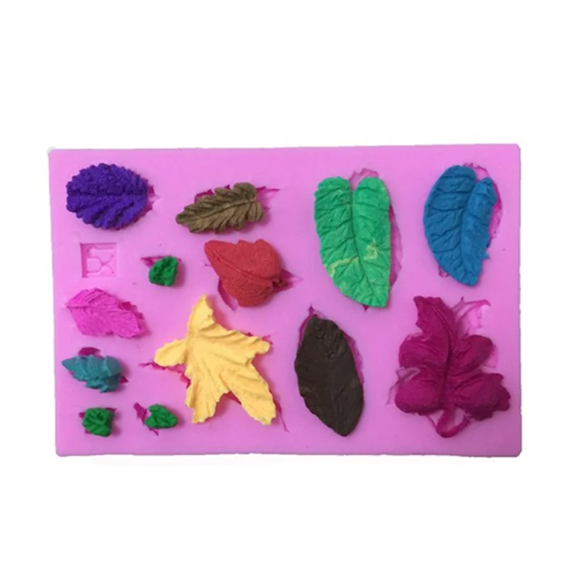 

3D Silicone Leaf Shape Cookies Chocolate Mold Confectionery Fondant Candy Baking Mould Cake Decorating Tools Sugar Craft
