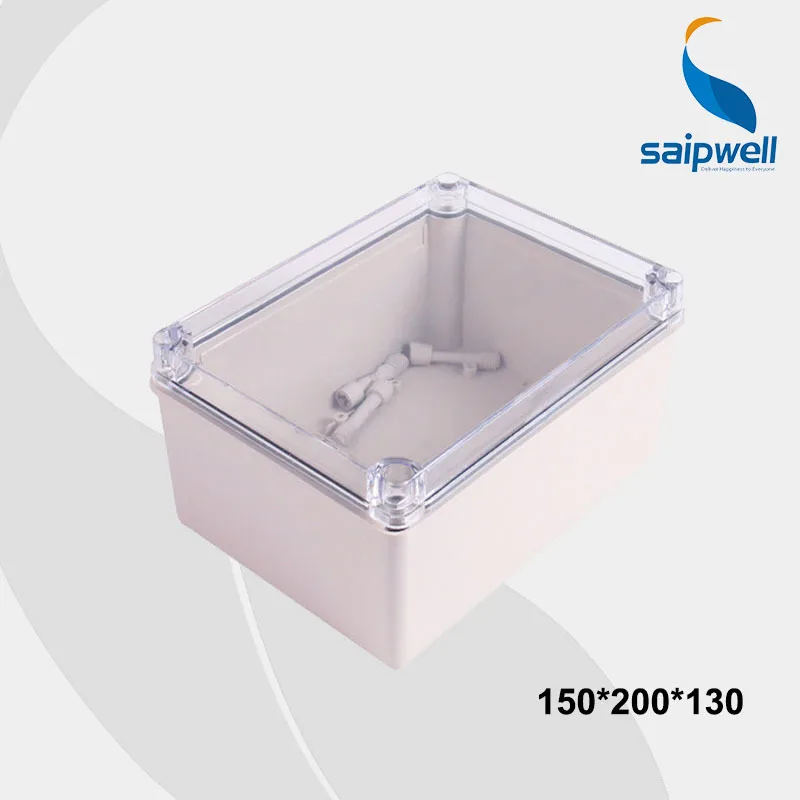  150*200*130mm Size IP66 Waterproof Transparent Cover ABS Body Box Waterproof Plastic Box with CE (D