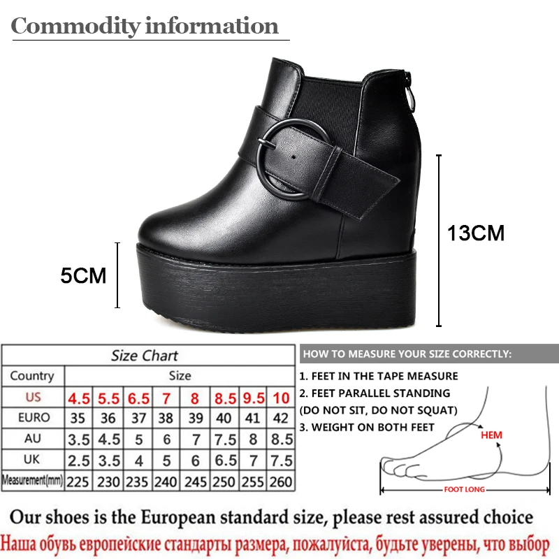Женские ботильоны на платформе Gdgydh черные высоком каблуке с пряжкой и молнией