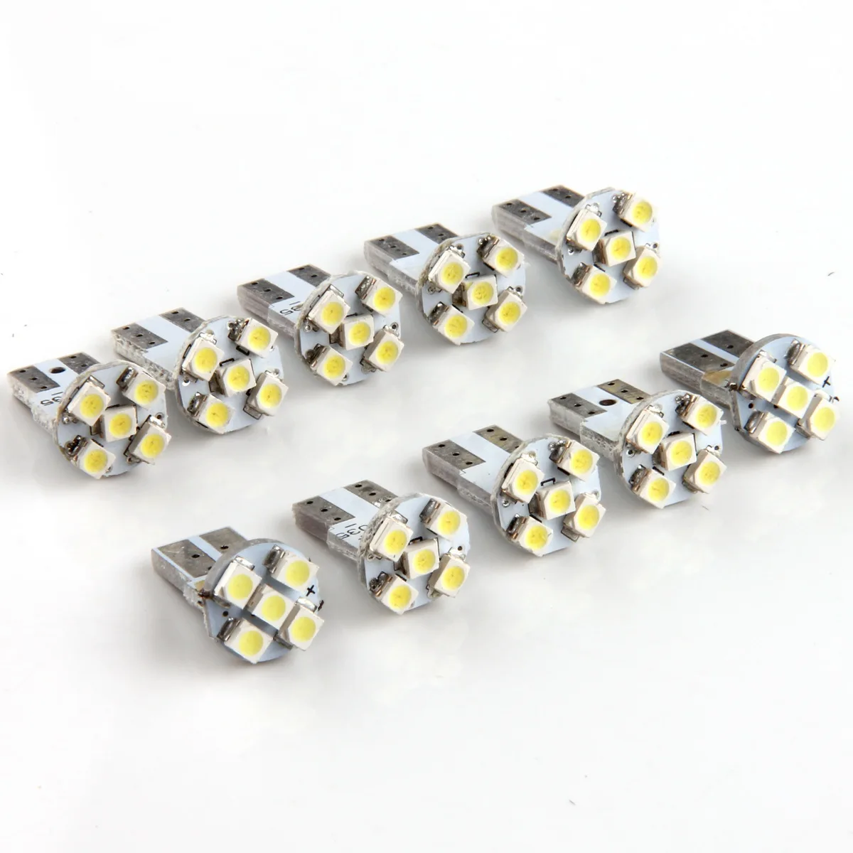 POSSBAY T10 4/5 SMD СВЕТОДИОДНЫЙ 5050/1210 дневные ходовые огни 12V белый светильник светодиодный Клин Авто Лампа для салона автомобиля 10 шт