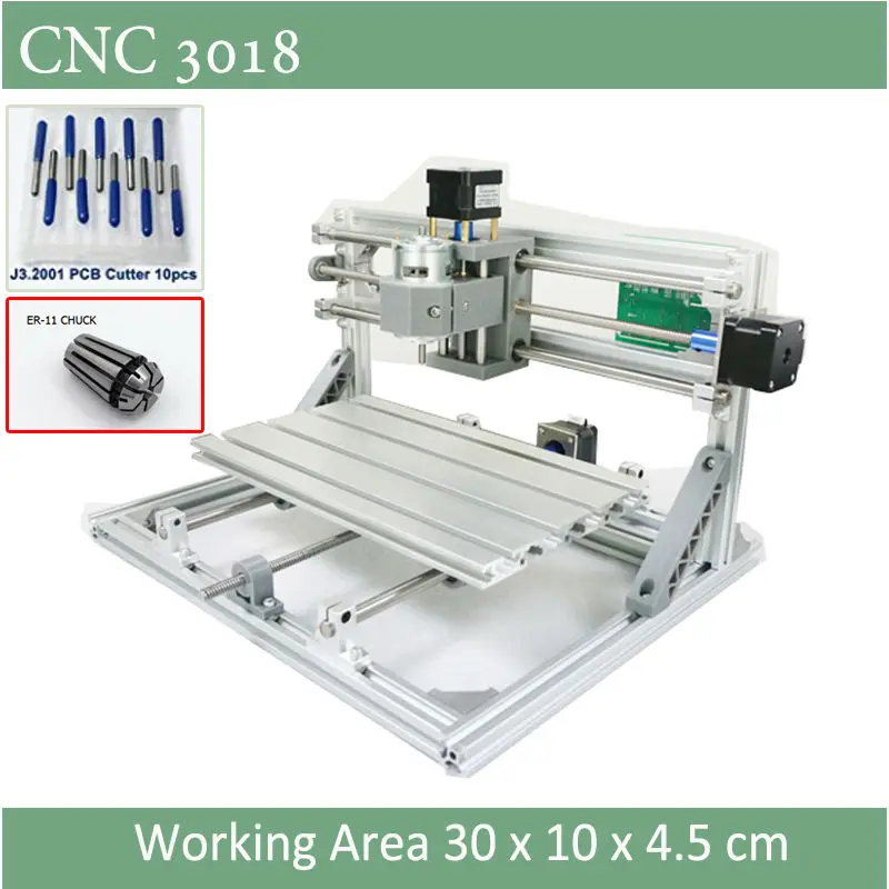 Mini CNC 3018 Standard CNC Engraving Machine With ER11 Chuck With 500mw 2500mw 5500 Mw Laser