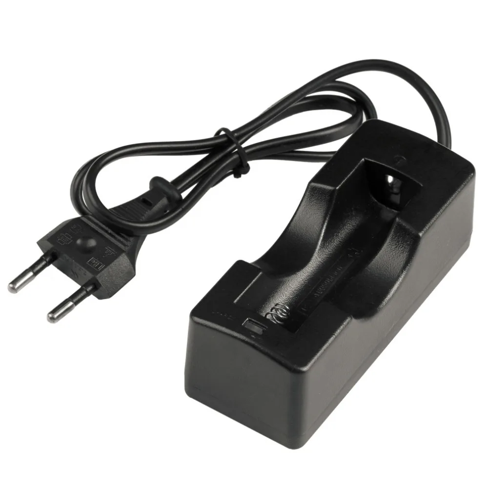 

New 1Pcs Rechargeable 18650 Li-Ion Battery Charger Travel AC Wall Charger for 18650 Bateria Batteries EU Plug Adapter Black