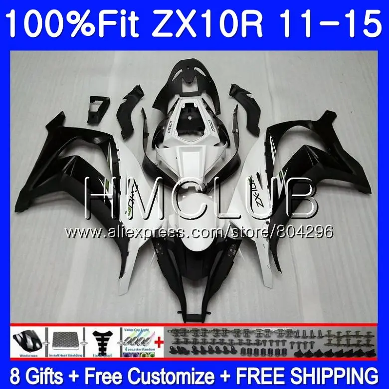 

Injection For KAWASAKI NINJA ZX 10 R ZX10R 11 12 13 14 15 41HM.22 ZX 10R 1000 ZX10R Gloss white 2011 2012 2013 2014 2015 Fairing