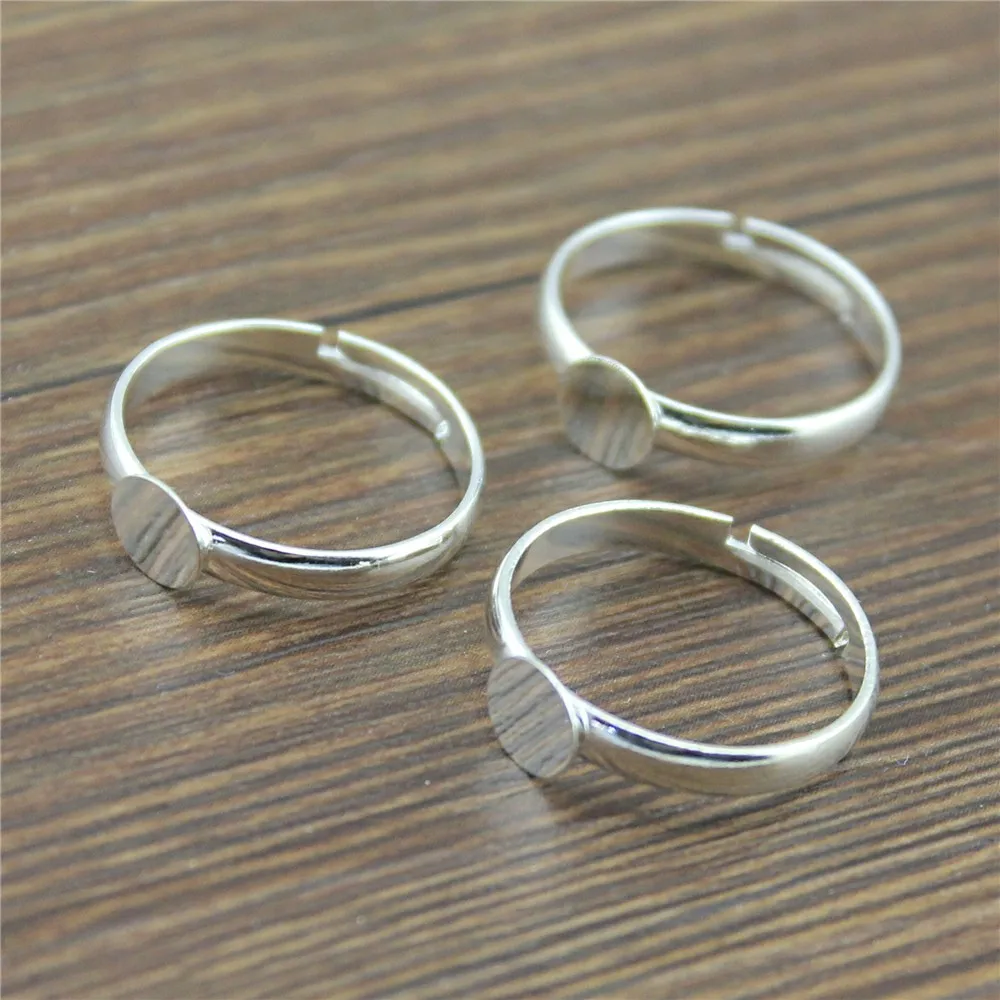 20pcs Ring Settings Adjustable Ring Settings Base Blank Finger Ring