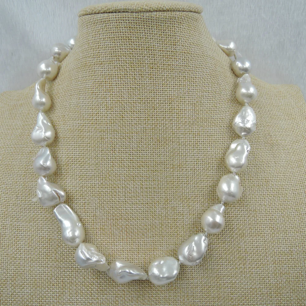 100 NATURE FRESH WATER Baroque PEARL NECKLACE good quanlity 925 SILIVER HOOK