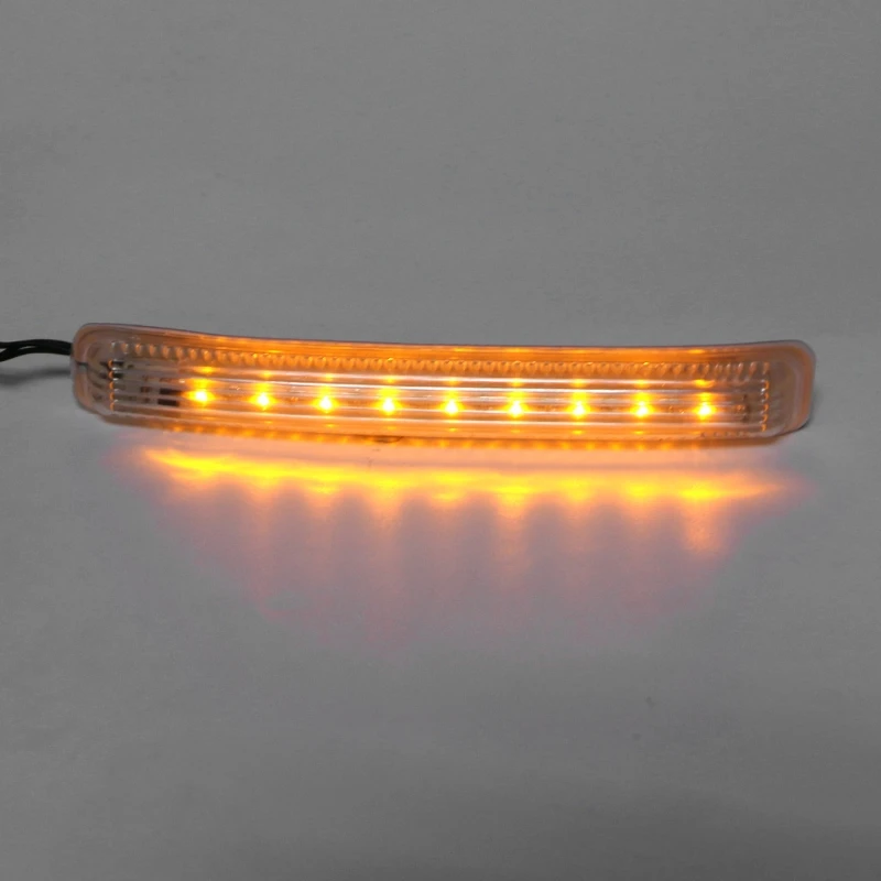 1Pair Universal Car Auto Soft LED Side Door Mirror Lamp Indicator Signal Lamp 18 Yellow+Blue LED Turn Signal Light Vehicle bulb
