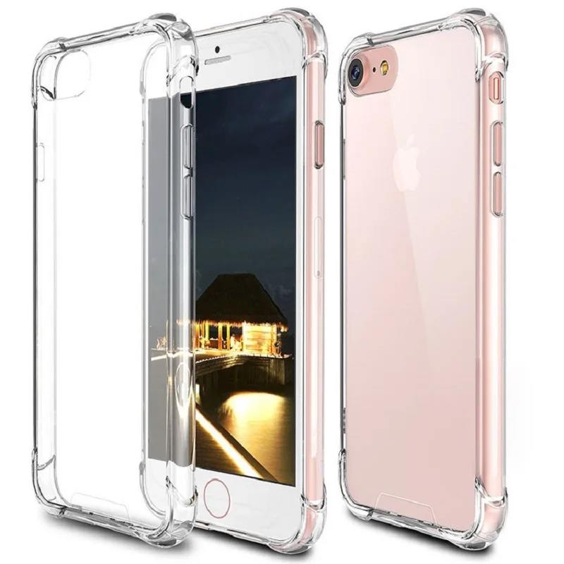 

Ultra thin Clear Silicon Soft TPU Case For Apple iphone 6 6s 7 8 Plus X Bumper Transparent Phone Case For iPhone 5 5s SE 4 4s