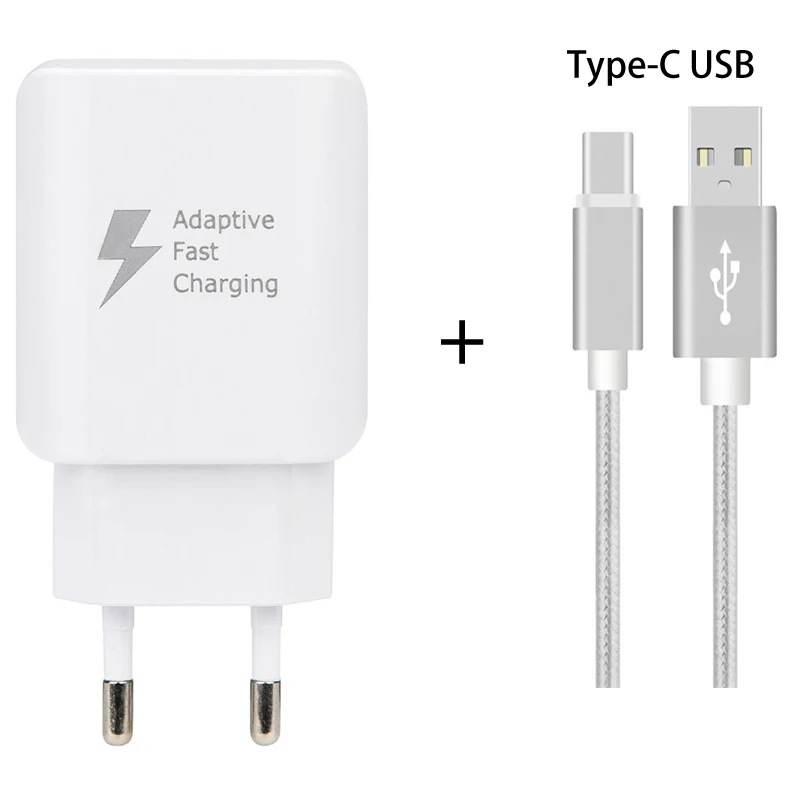

5 V 2.0A USB Charger Quick Charge 2.0 Fast Charger QC2.0 USB Adapter+3FT Type C USB 3.1 Charging Data Cable