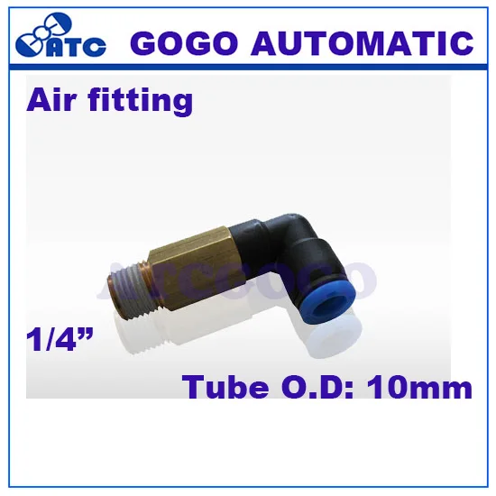 GOGO 10 шт. в партии L-образный мм 1/4 bsp резьбовой коленчатый полиуретановый