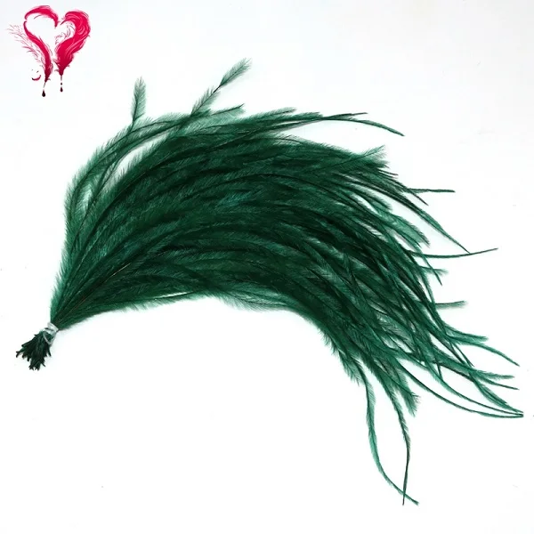 19 цветов 1 шт./лот пушистые 10-15 15-18 см окрашенные красочные натуральные перья страуса нанизанные одежды сумки обувь серьги украшения - Цвет: Dark Green