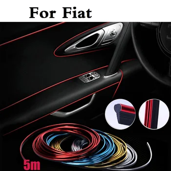 

5metres Car style interior Decorative thread sticker Dashboard Strip For Fiat 500 500X 600 Albea Barchetta Bravo Croma Linea