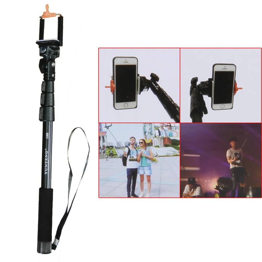 Yunteng 188 / YT228 All Digital SLR DSLR Cameras Smartphone Mobile Cell Phones Portable Extendable Handheld Telescopic Monopod selfie stick tripod selfie stick sports camera selfie stick cell phone selfie stick smartphone selfie stick phone selfie tripod