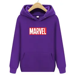 Новая мода осень зима мужские толстовки бренд хип хоп Карманный Marvel Печатный Свитшот спортивные пуловеры мужской досуг Толстовка