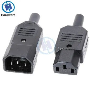 IEC Socket Straight Cable Plug Connector C13 C14 10A 250V Black Female&male Plug Rewirable Power 3 Pin Connector sd20tp zm ip68 waterproof power connector 7 pin male and female connector car power connector 7 pin plug and socket 10a