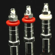 

Hifi audio speaker silver socket hifi audio speaker connector amplifier terminal binding Post banana plug socket connector